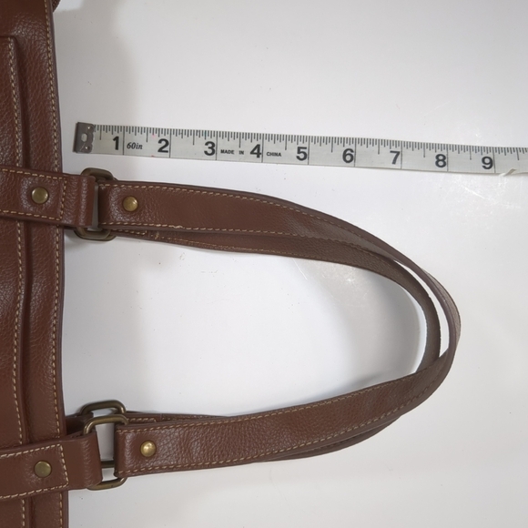 New York & Company Brown And Floral Fabric/ Faux Leather Handbag - Picture 9 of 9